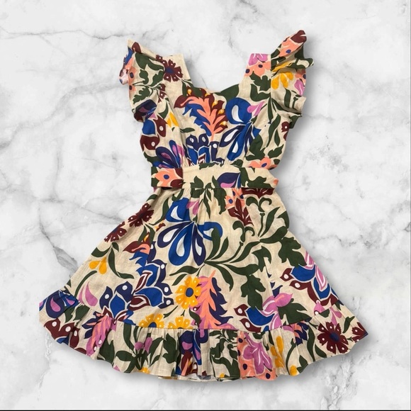 Misa Los Angeles Dresses & Skirts - Misa Los Angeles Blue and Pink Ruffled Sundress